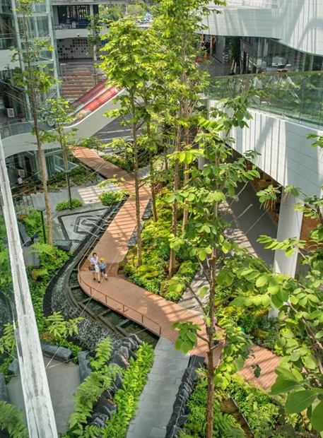 商业更新|步行街盘活方式之小水系微景观设计