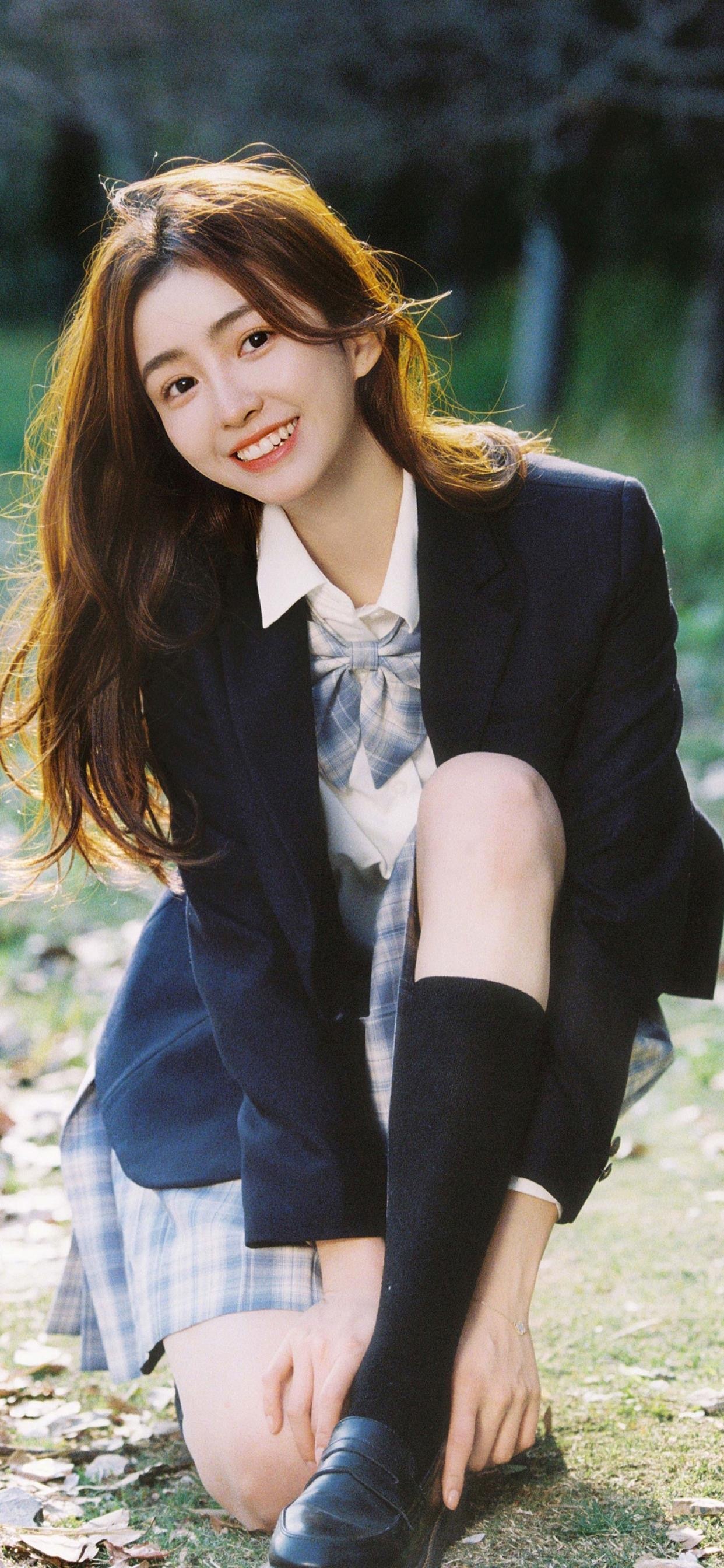 duebass清纯少女手机壁纸