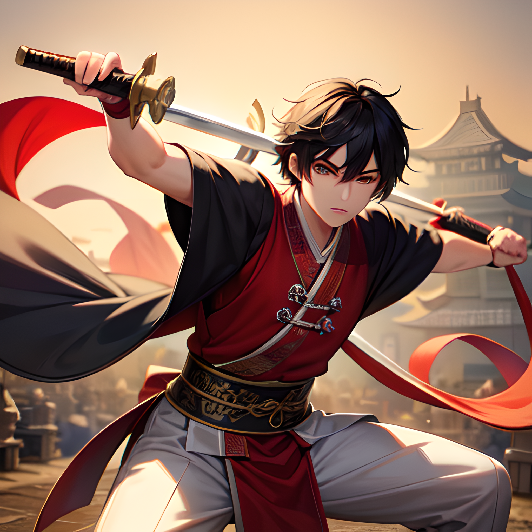 ai画武侠风小哥哥,画的有漏洞你能找出来么