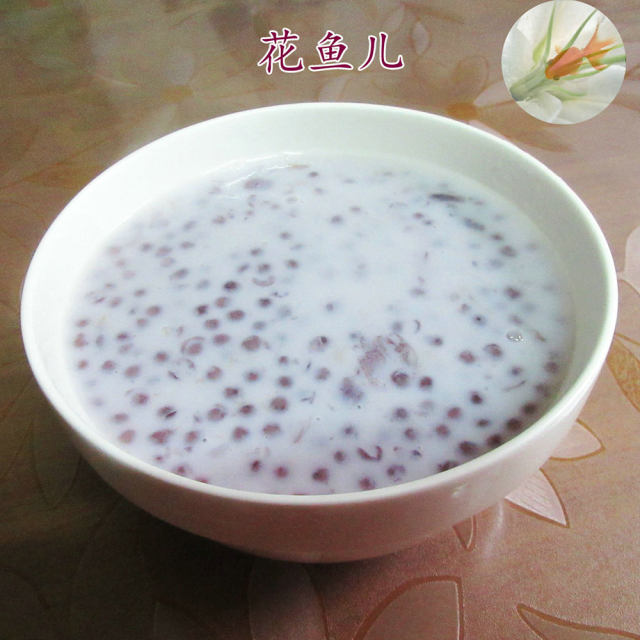 紫薯牛奶西米露图片