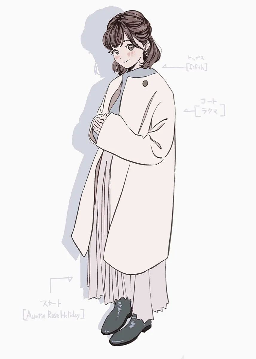 「绘画素材」穿搭没灵感?韩系少女的日常穿搭画法参考素材!