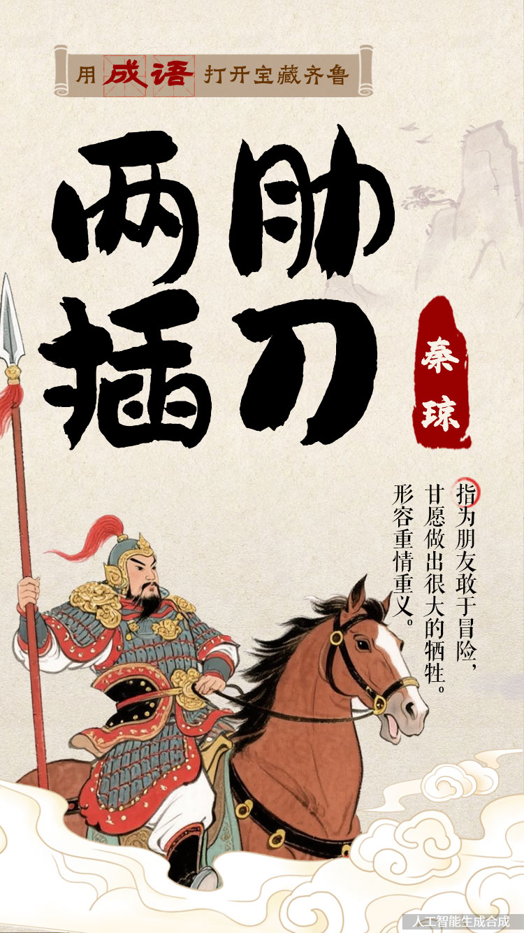 用成语打开宝藏齐鲁㊴丨两肋插刀