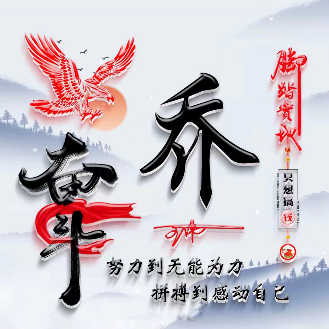 姓氏头像,微信头像,2023中国风奋斗励志个性签名头像,有你的吗