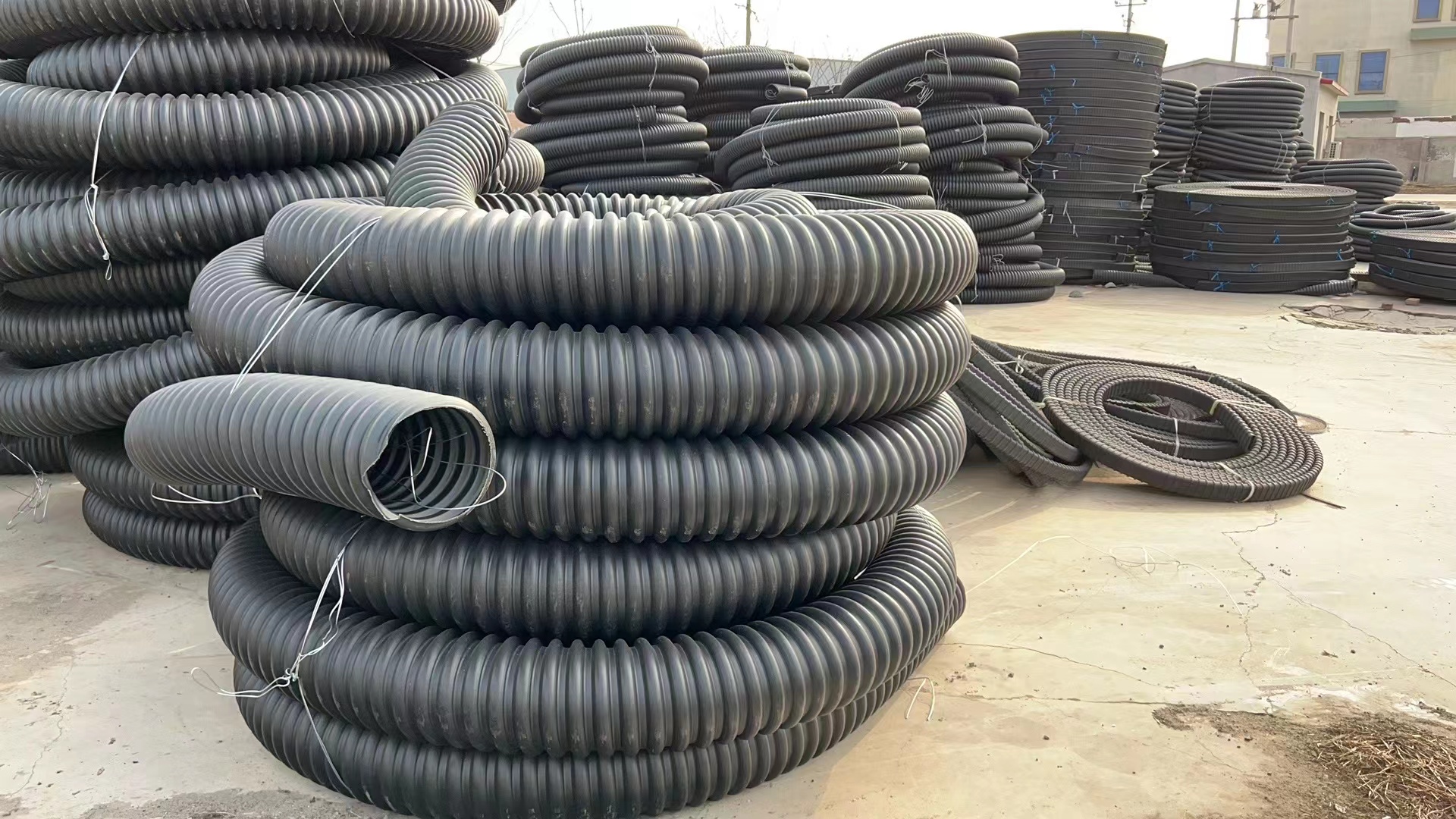 电力通信波纹管@hdpe埋地穿线护套管@穿线波纹管