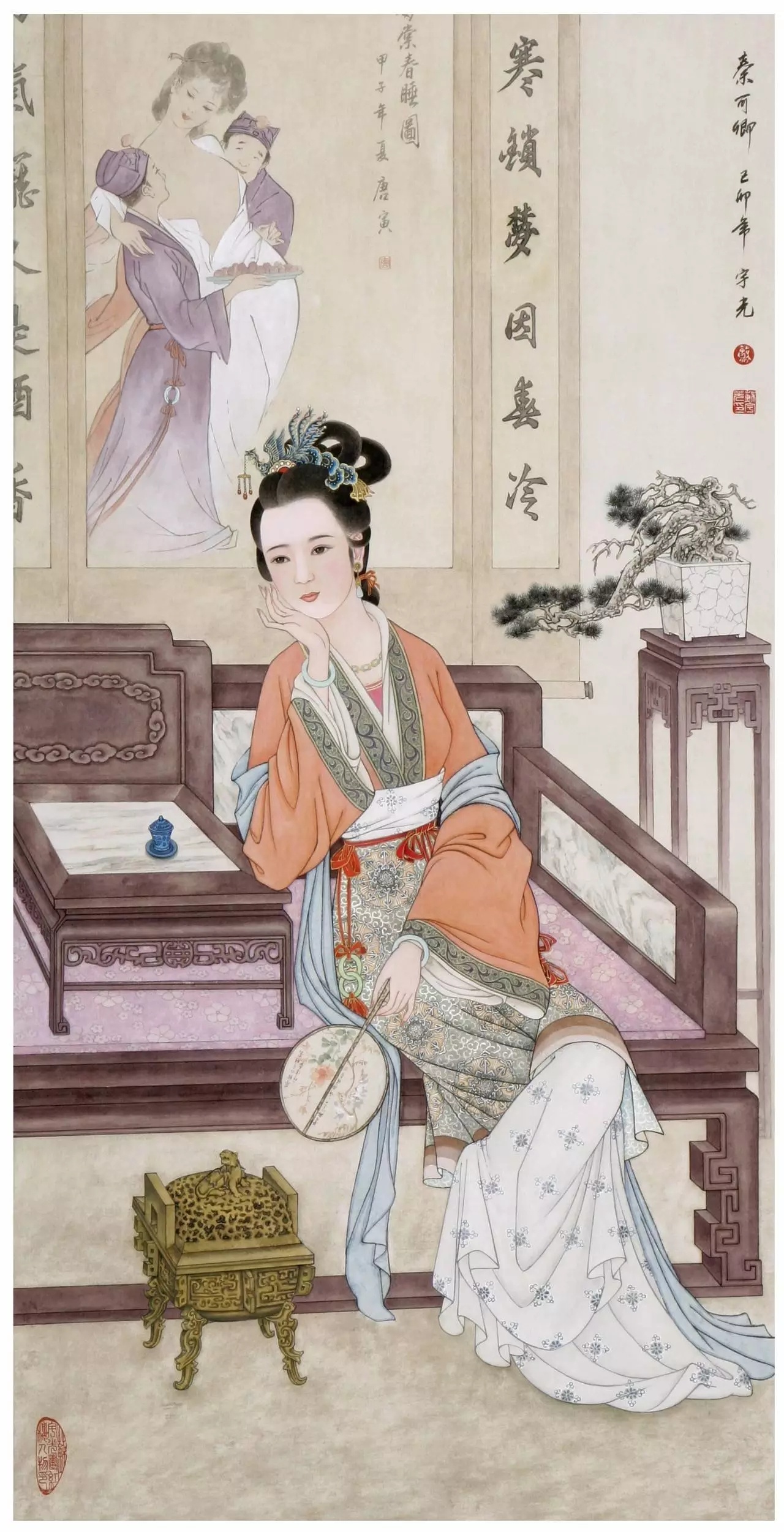 五幅《海棠春睡图》,哪一幅才是《红楼梦》里应该有的样子