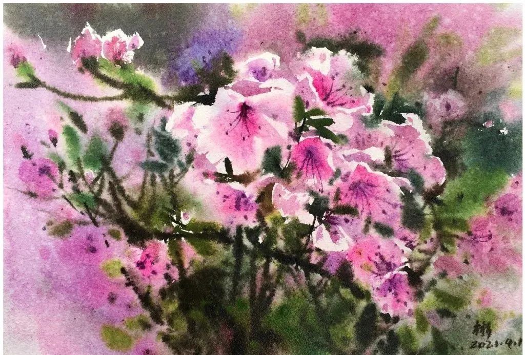 四川美院水彩画家高斌:看他笔下的花卉,美到你窒息!