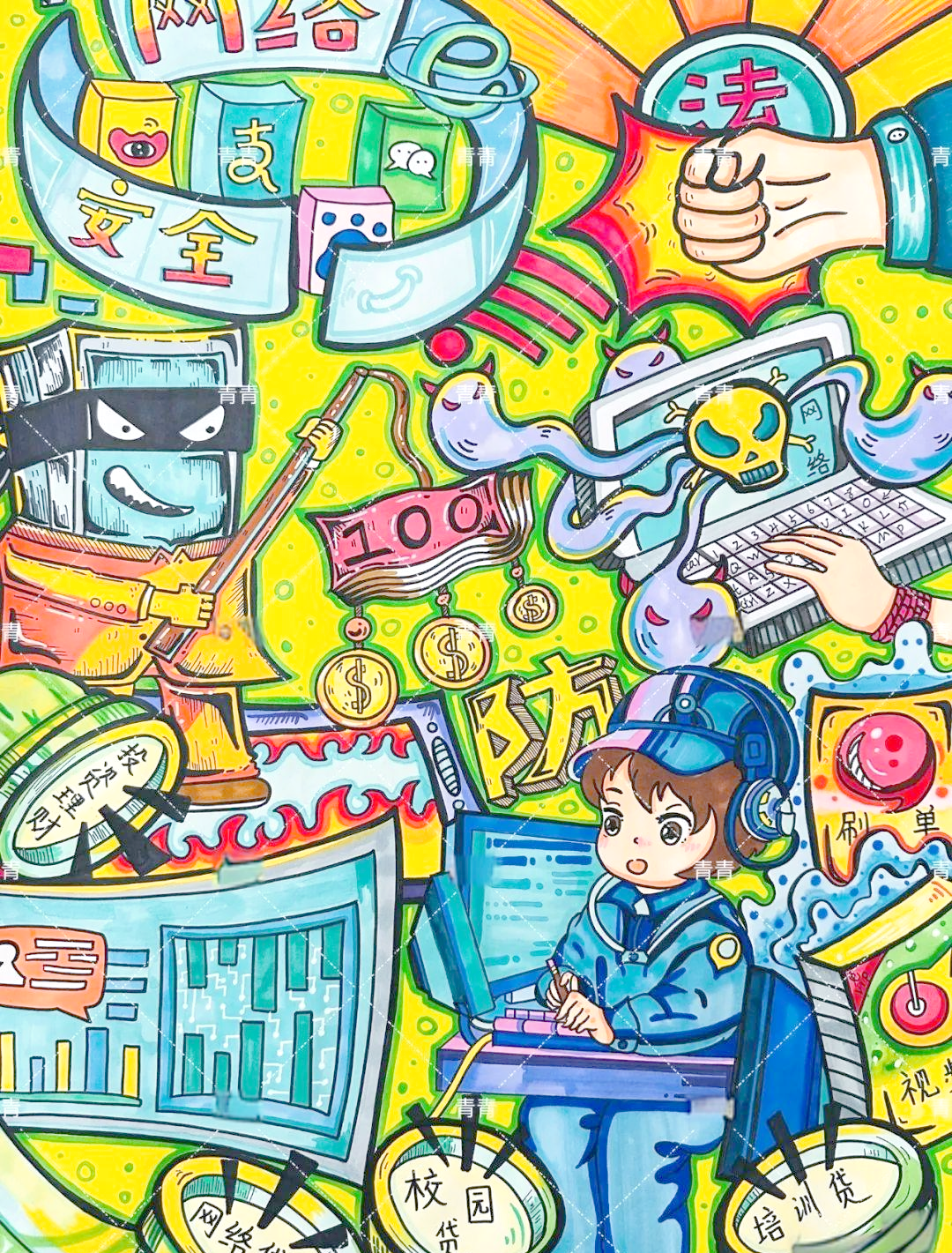 网络安全主题绘画设计指南:从创意到完成