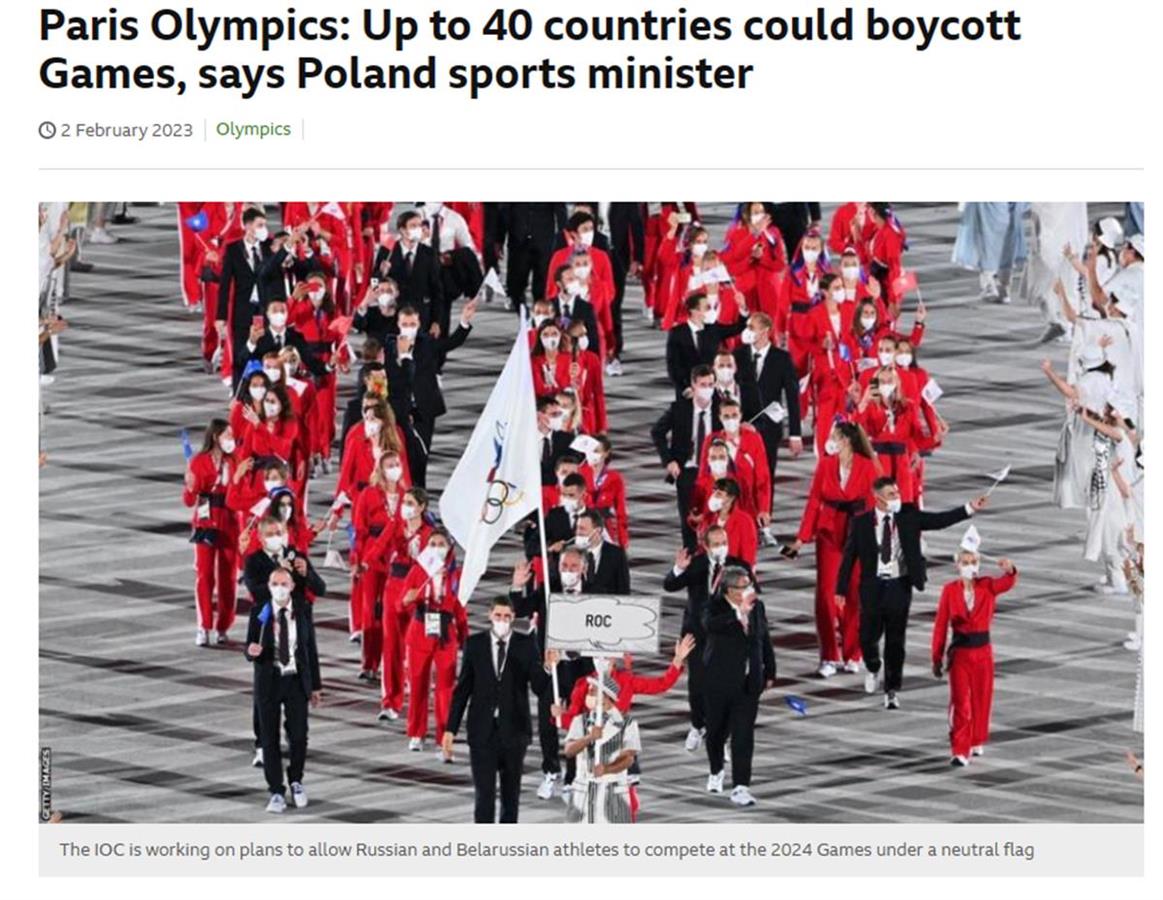 多国表示抵制俄白运动员参加奥运会[百度热搜]