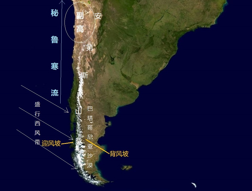 南美巴塔哥尼亚高原,温带大陆性气候的成因是什么?