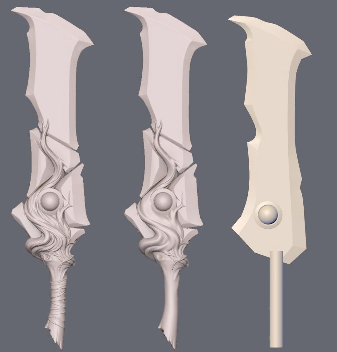 3d艺术家denis korystin分享的武器制作全流程