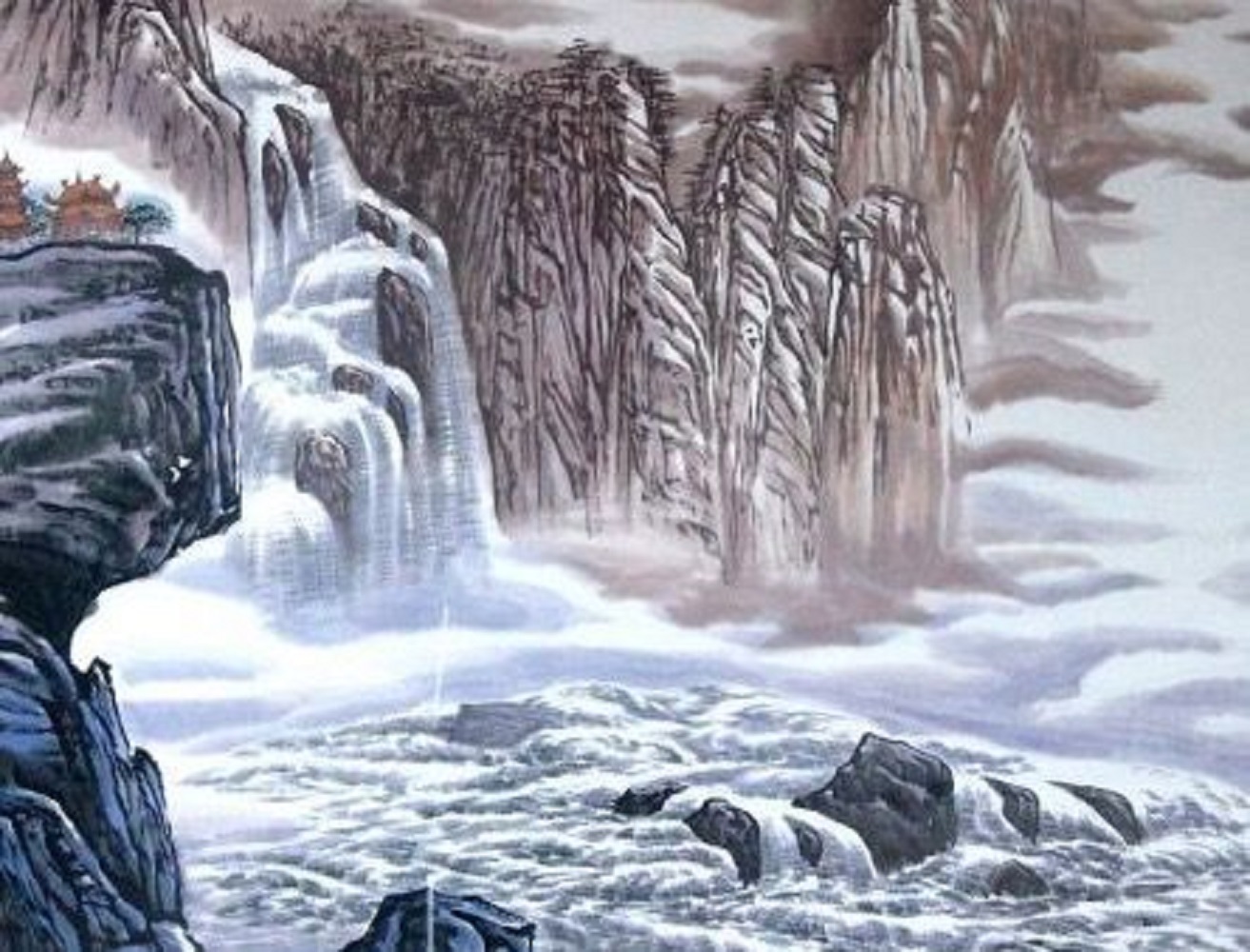 白居易《白云泉》:何必奔冲山下去,更添波浪向人间