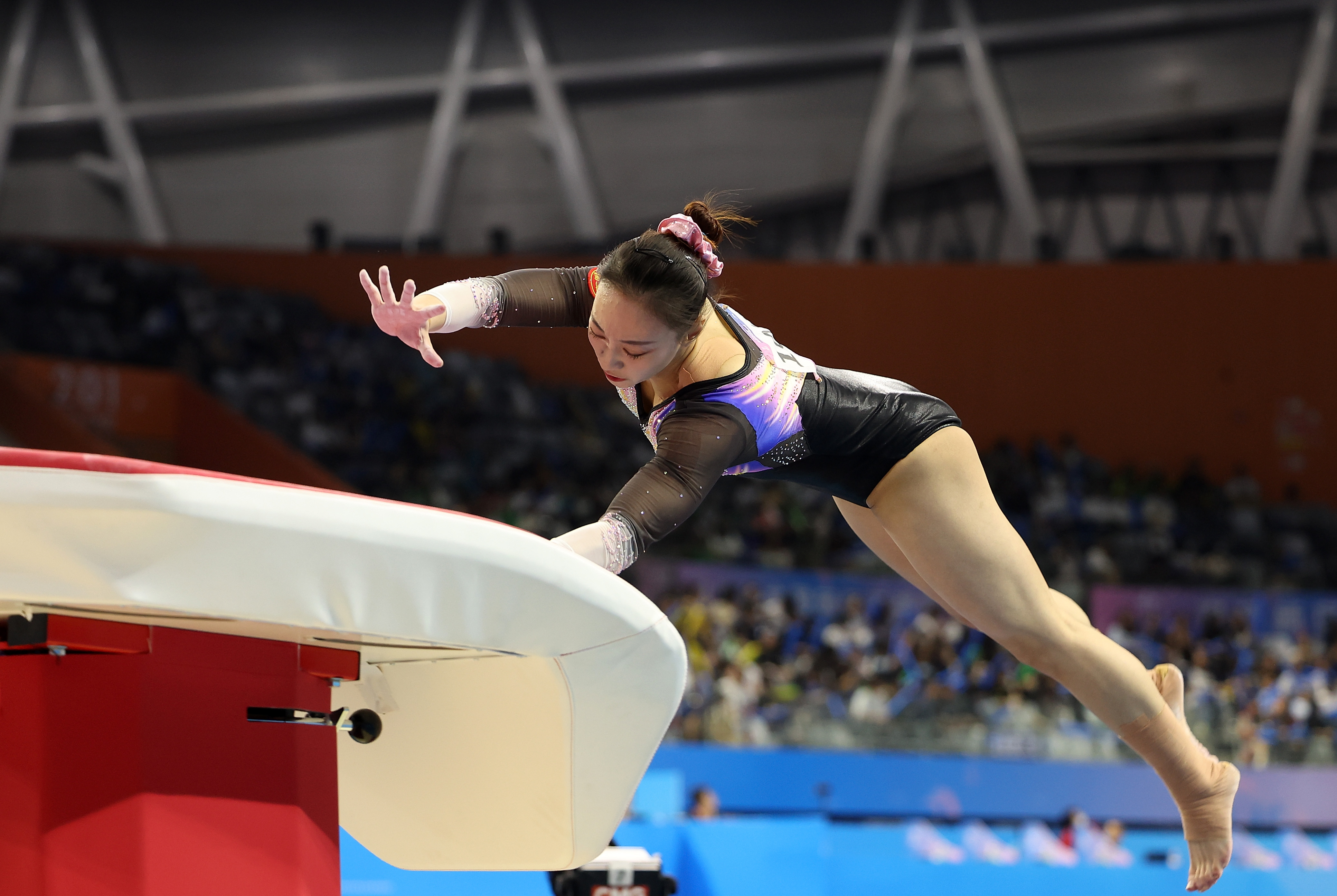 (体育)体操——全国锦标赛:女子跳马赛况