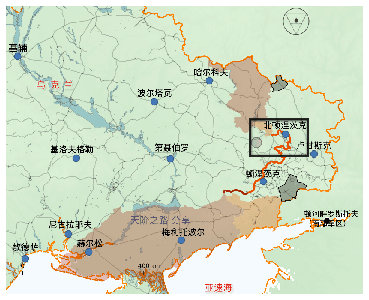 全球动态地图-乌克兰-北顿涅茨克地图