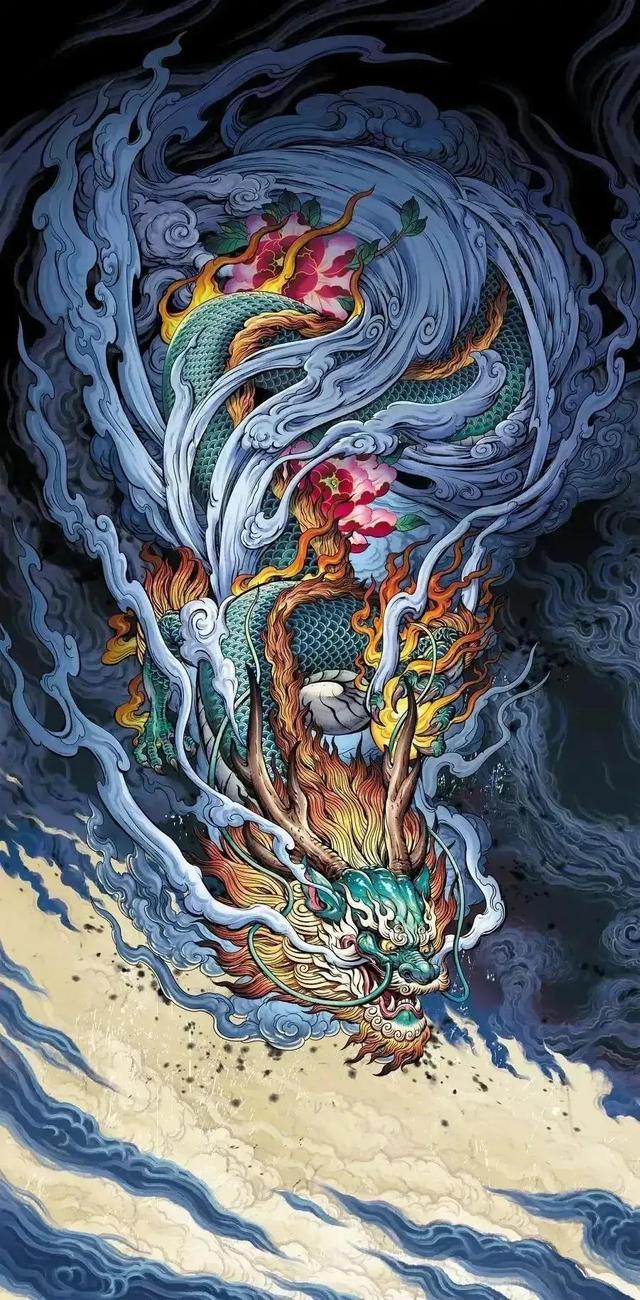 龙腾虎跃国潮新年壁纸