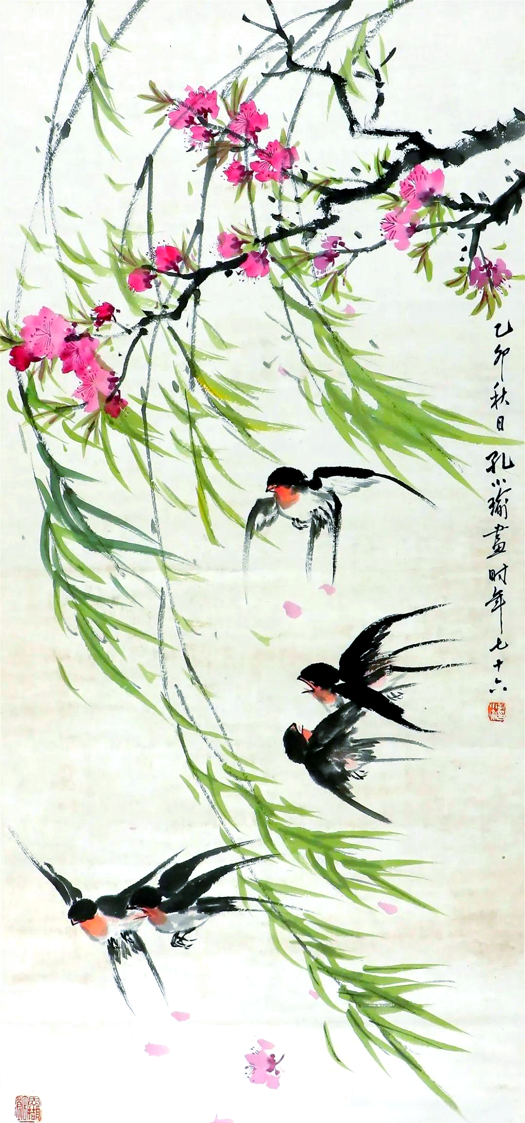 多位画家作品:国画中的燕子形象