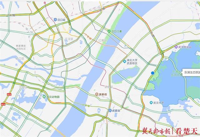 上午9时武汉出城路况播报:天兴洲大桥往平安铺方向拥堵