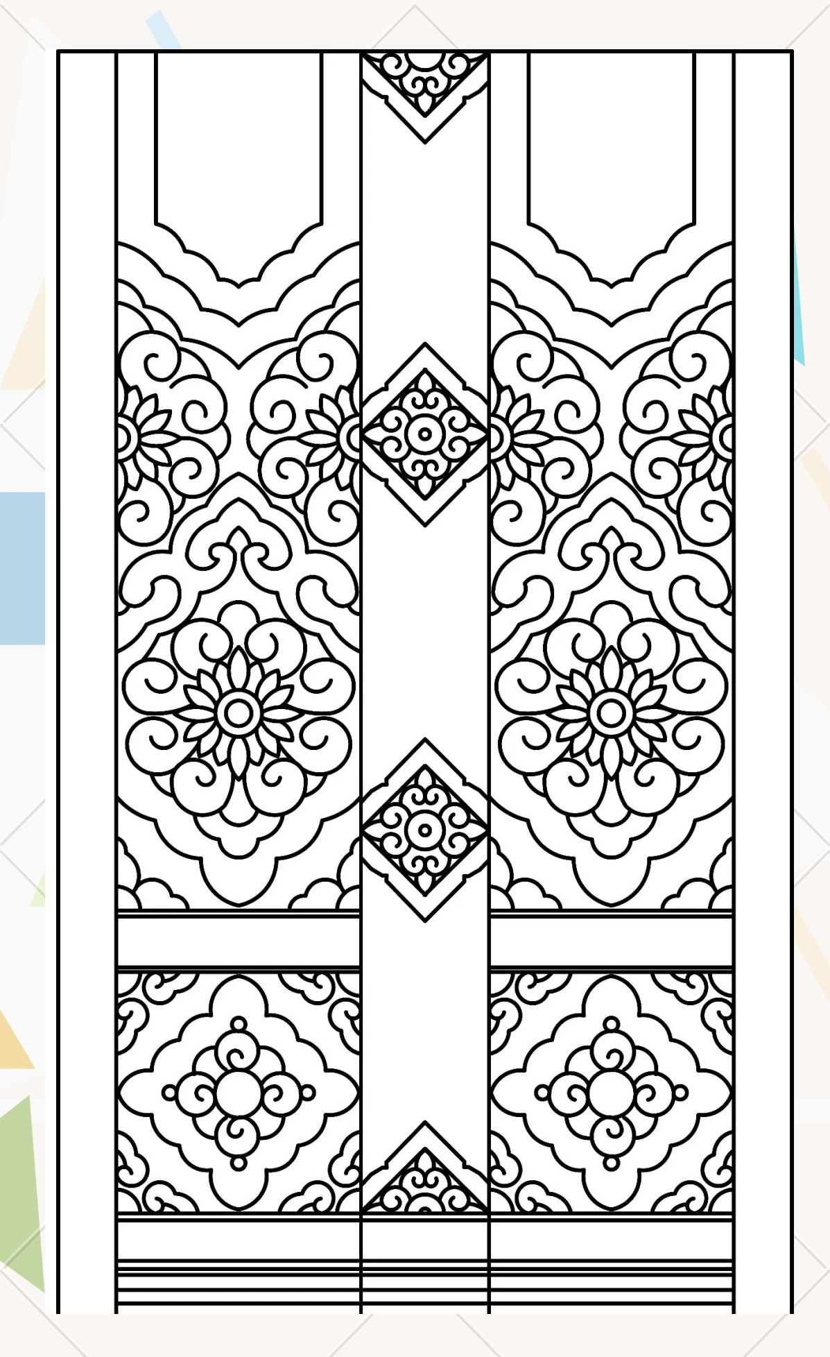 这些彩绘作品以旋子为设计灵感,通过匠人们精细入微的笔触和巧妙和谐