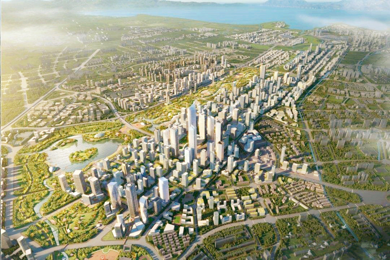 昆明将建一处中央公园,占地面积约338公顷,共分为五个标段建设