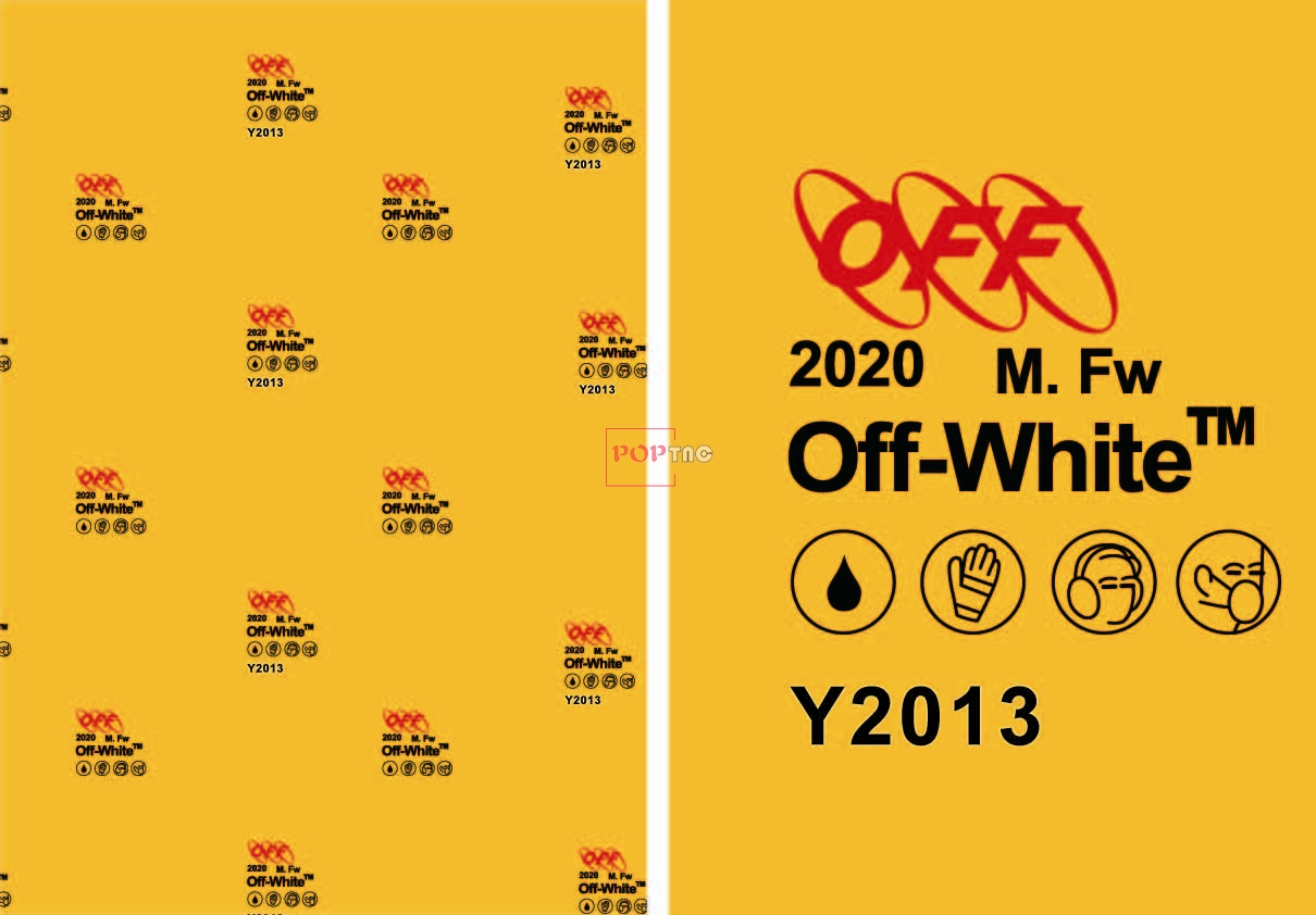 几何off white字母图案印花服装裁片t恤卫衣烫图印花花型素材