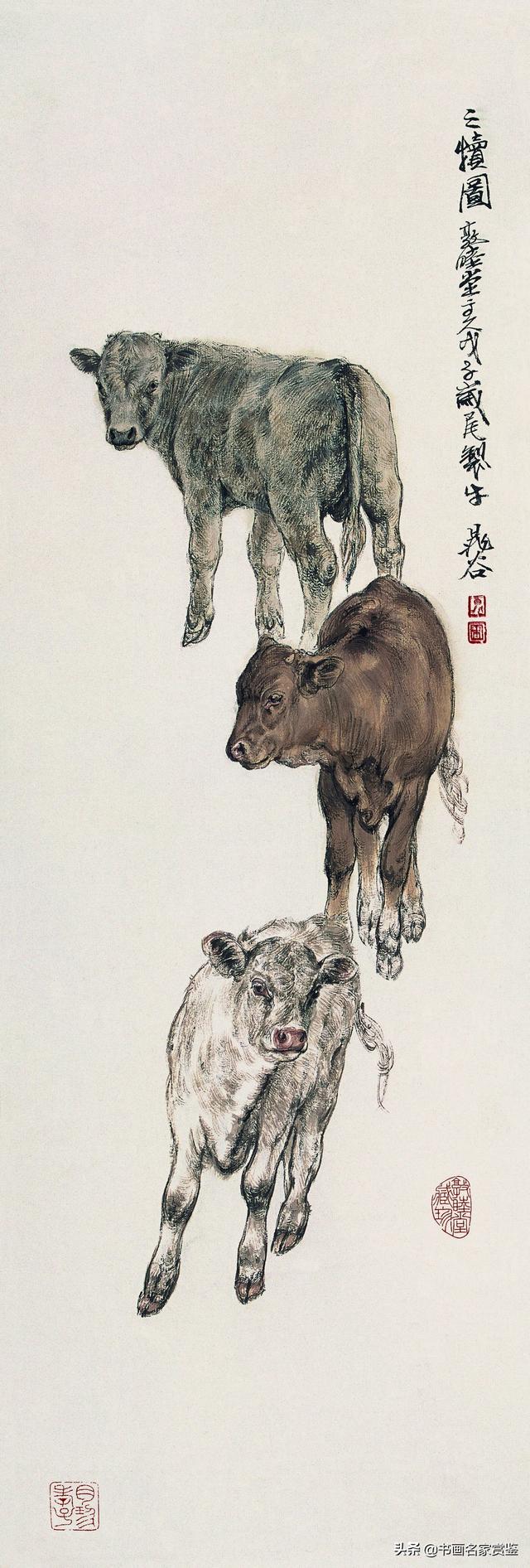 金牛镇水—著名画家 晁谷 先生画牛