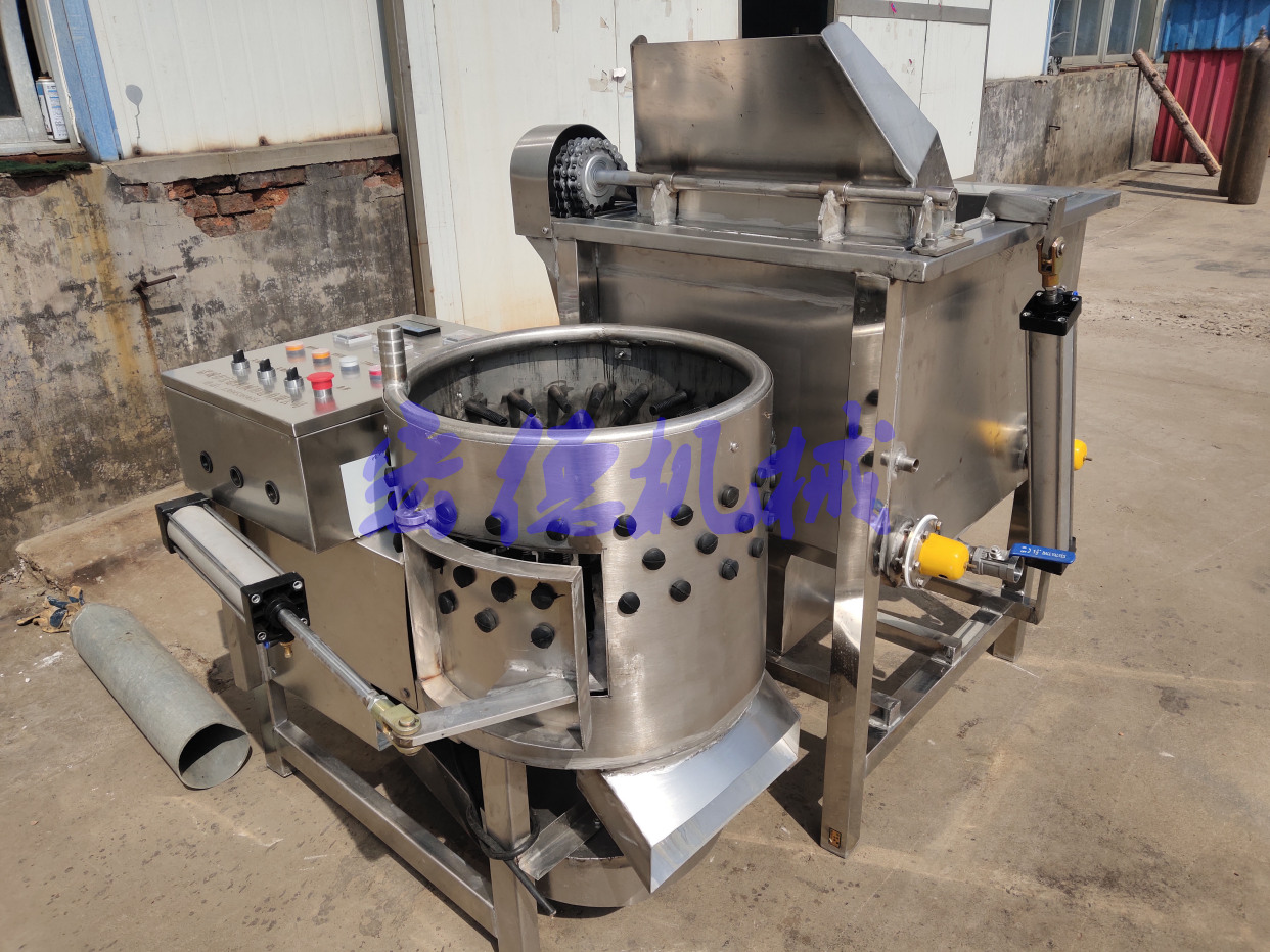 全自动家禽烫脱一体机翻筐烫锅筒式脱毛机鸽子鹌鹑鸡鸭鹅屠宰设备