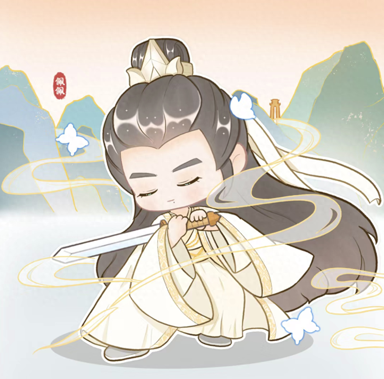 肖战头像,卡通版的肖战,太萌了