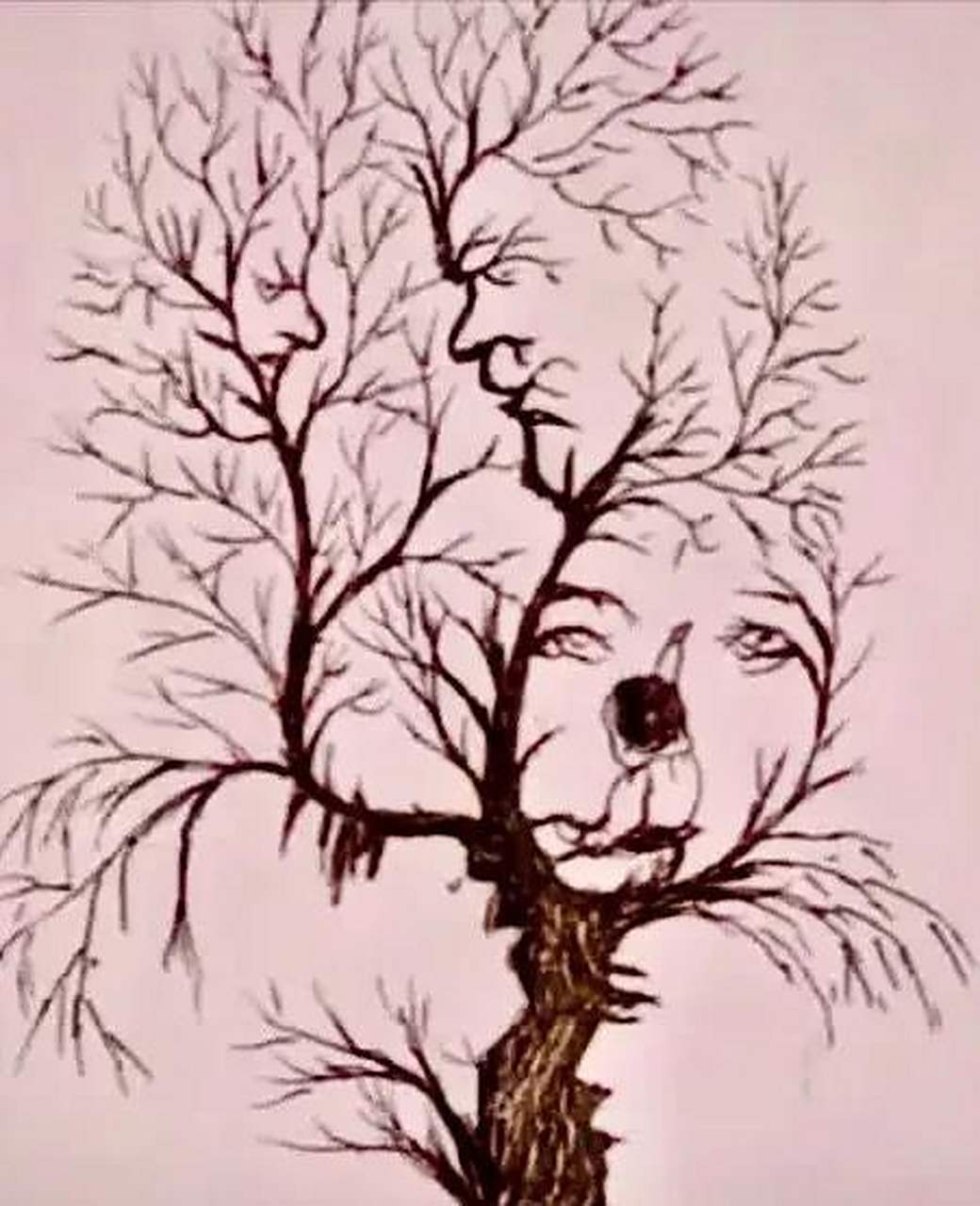 图中隐藏很多张人脸,您能把他们都给找出来吗?