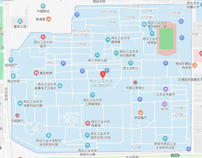 西北工业大学学校地图