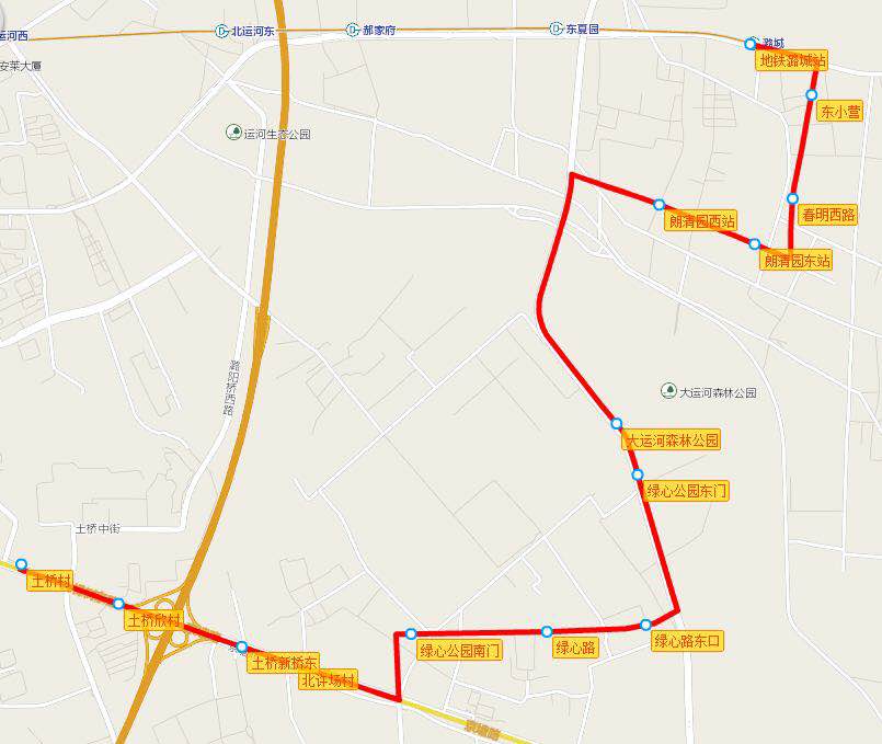 配合城市绿心森林公园开园,t116路调整