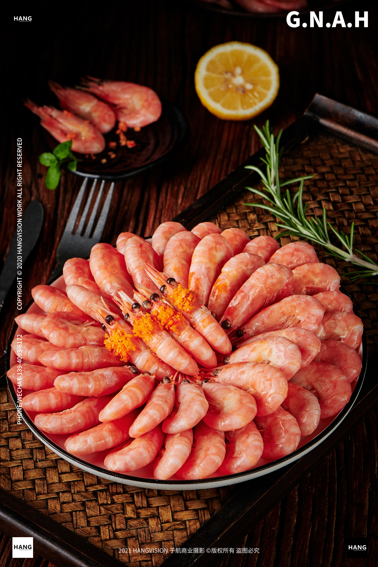 头籽北极虾大连海鲜拍摄