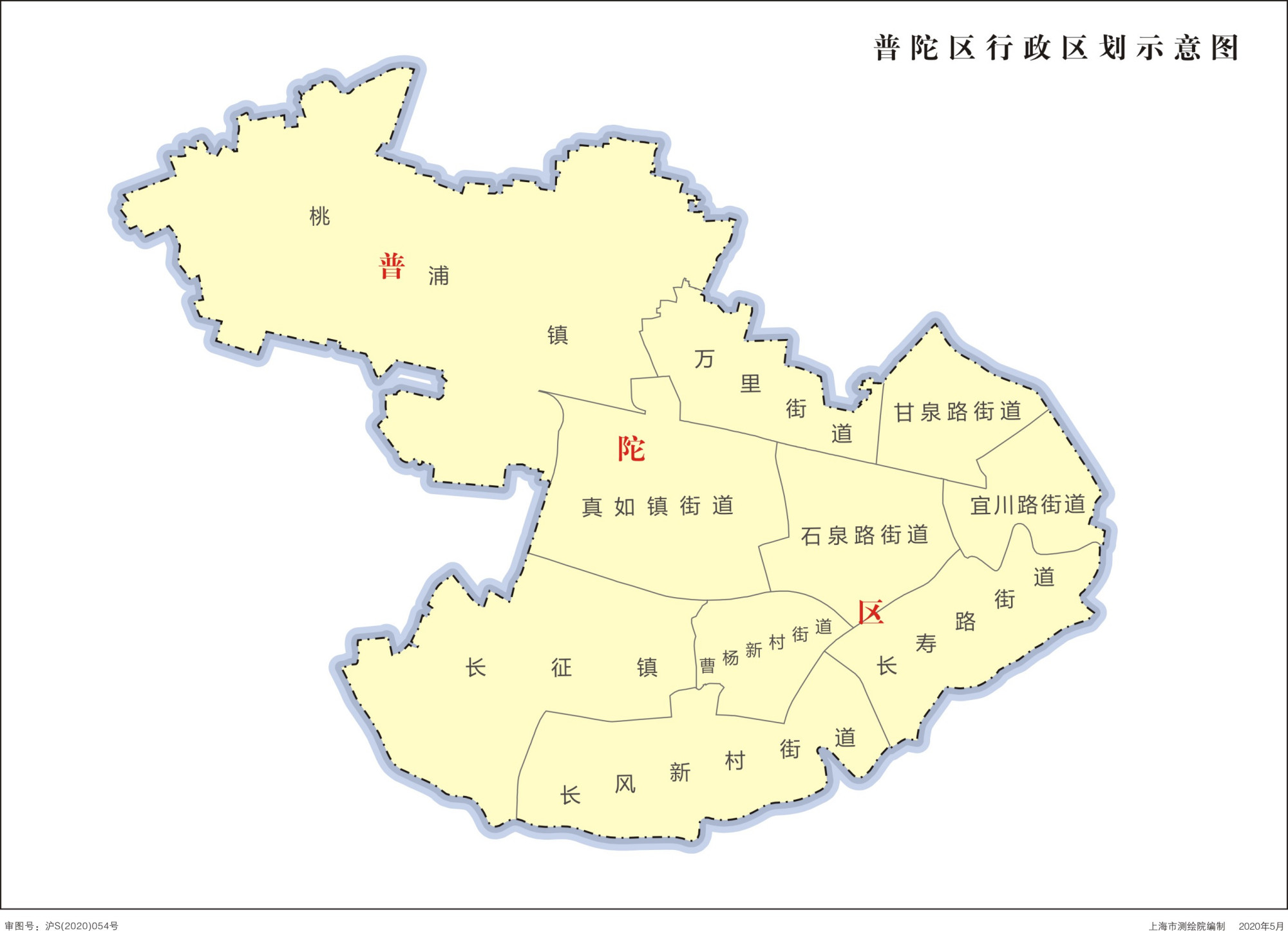 中华人民共和国-上海市行政区划地图