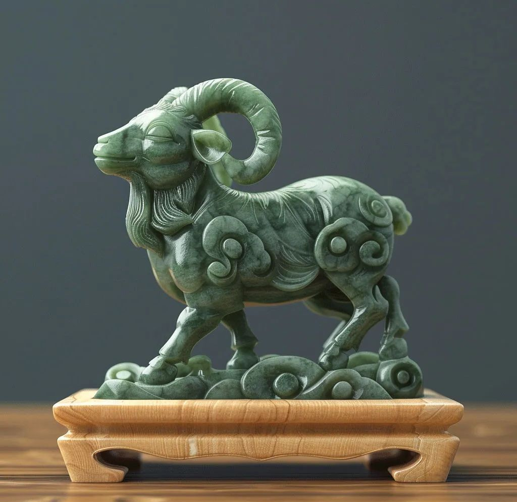 微信头像|玉山羊,象征多重吉祥与繁荣寓意