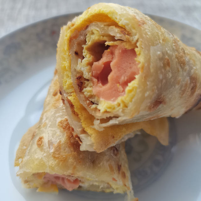 鸡蛋手抓饼,简单快捷美味早餐