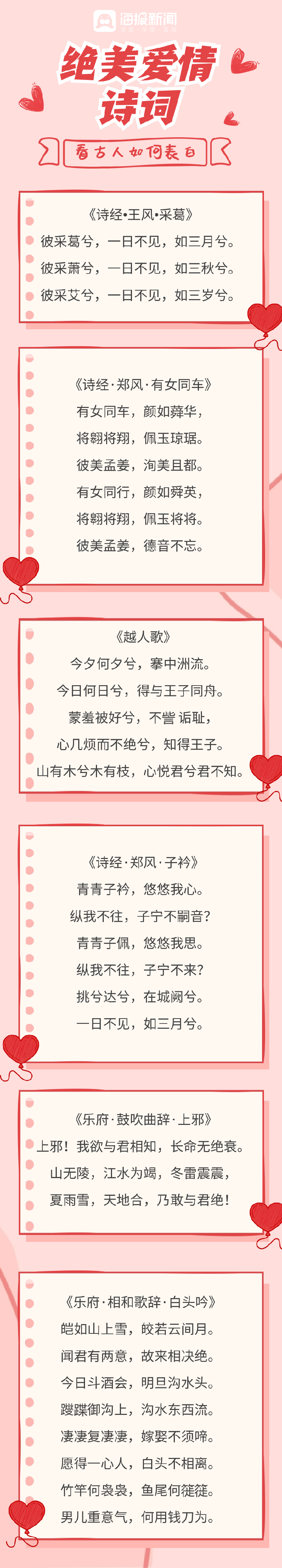 一图读懂|绝美爱情诗词,看古人如何表白