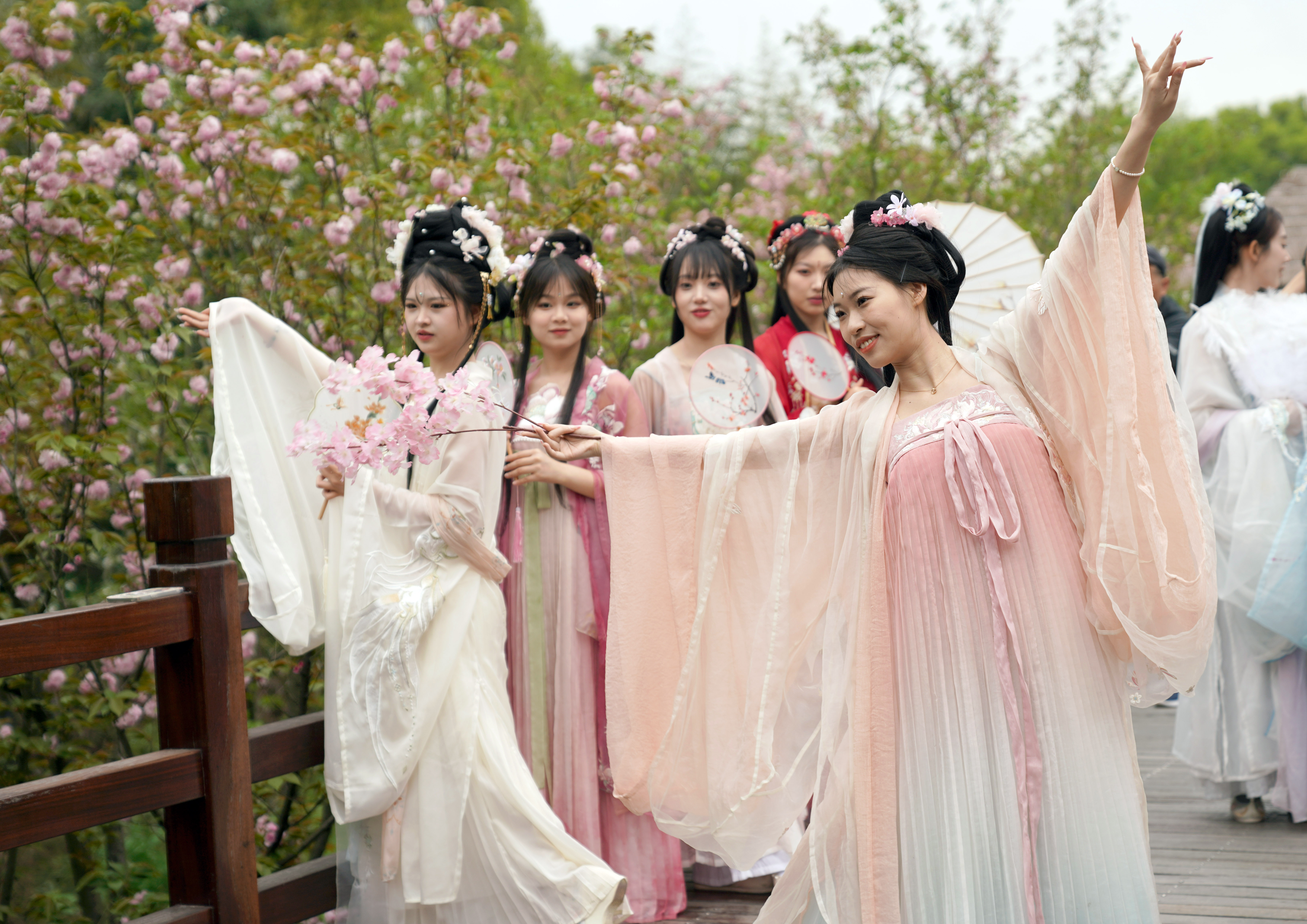 樱花栈道秀汉服