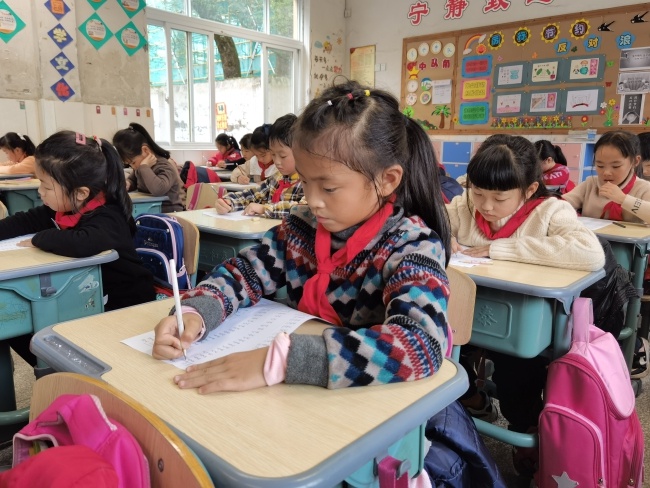 水头五小举行第二届溪心节之二年级口算比赛