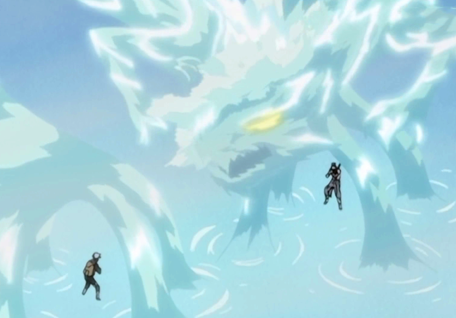 面对卡卡西,再不斩一共使用了多少种水遁术?"大瀑布"等级最高