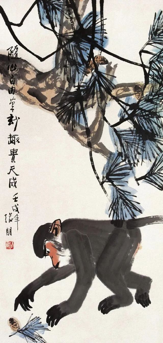 张朋画猴,谁与争锋