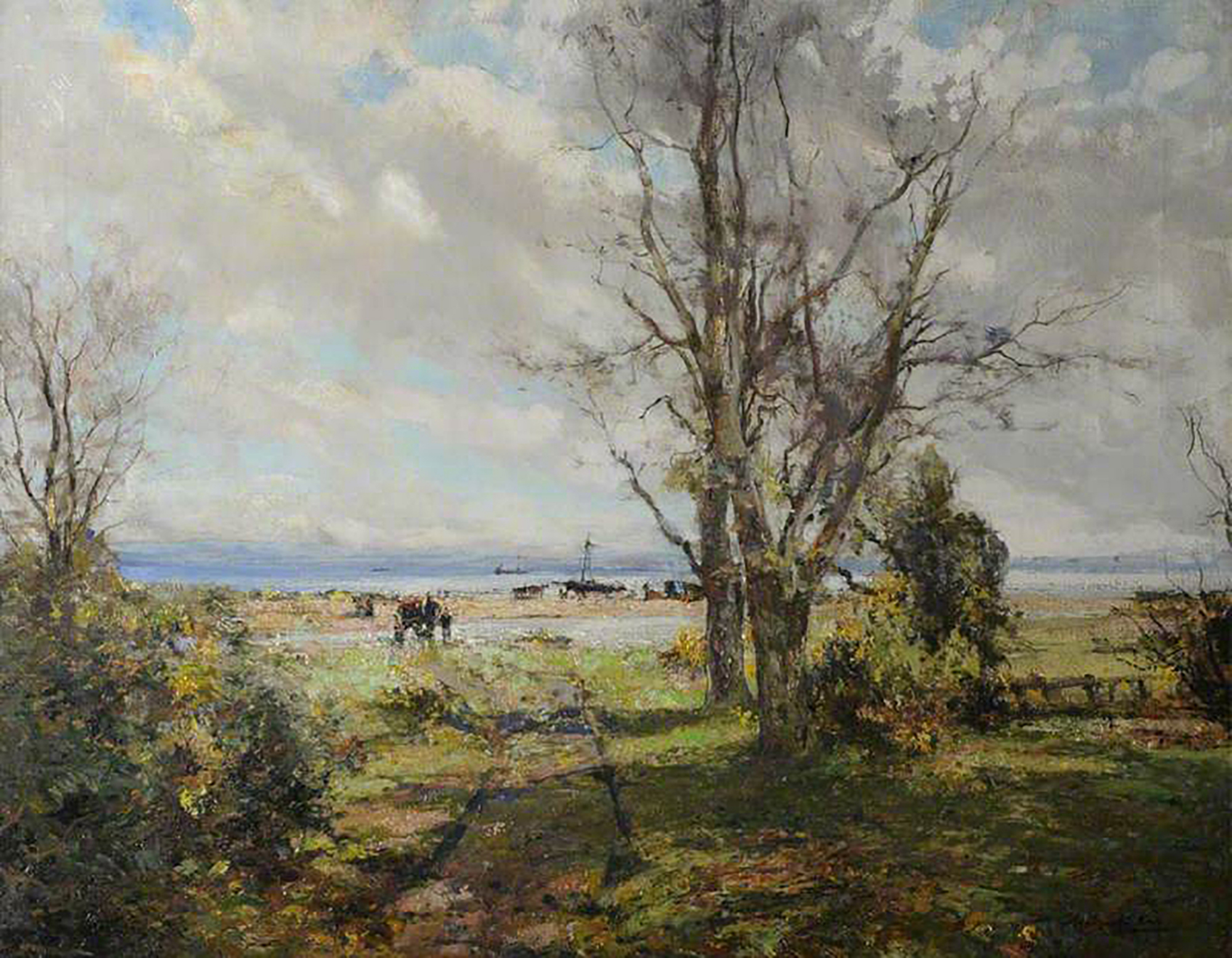 油画风景:他不停的远足,在峡谷,雪山中画出大自然的壮美