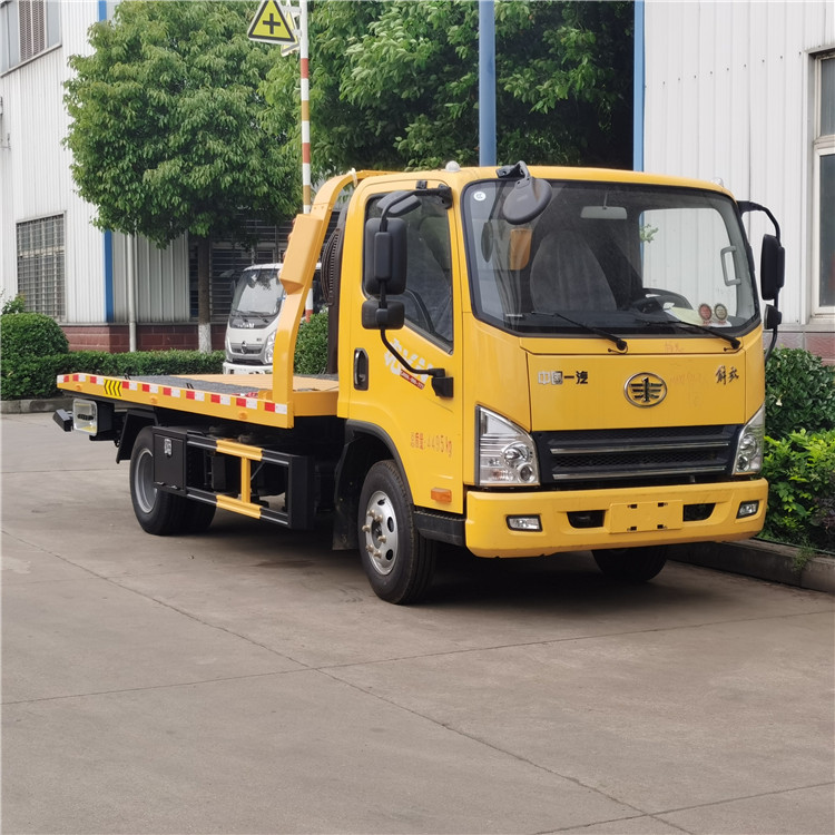 蓝牌清障车-解放虎v一拖二清障车厂家直供