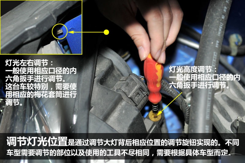 车主学堂第13期 编辑教你调整大灯位置