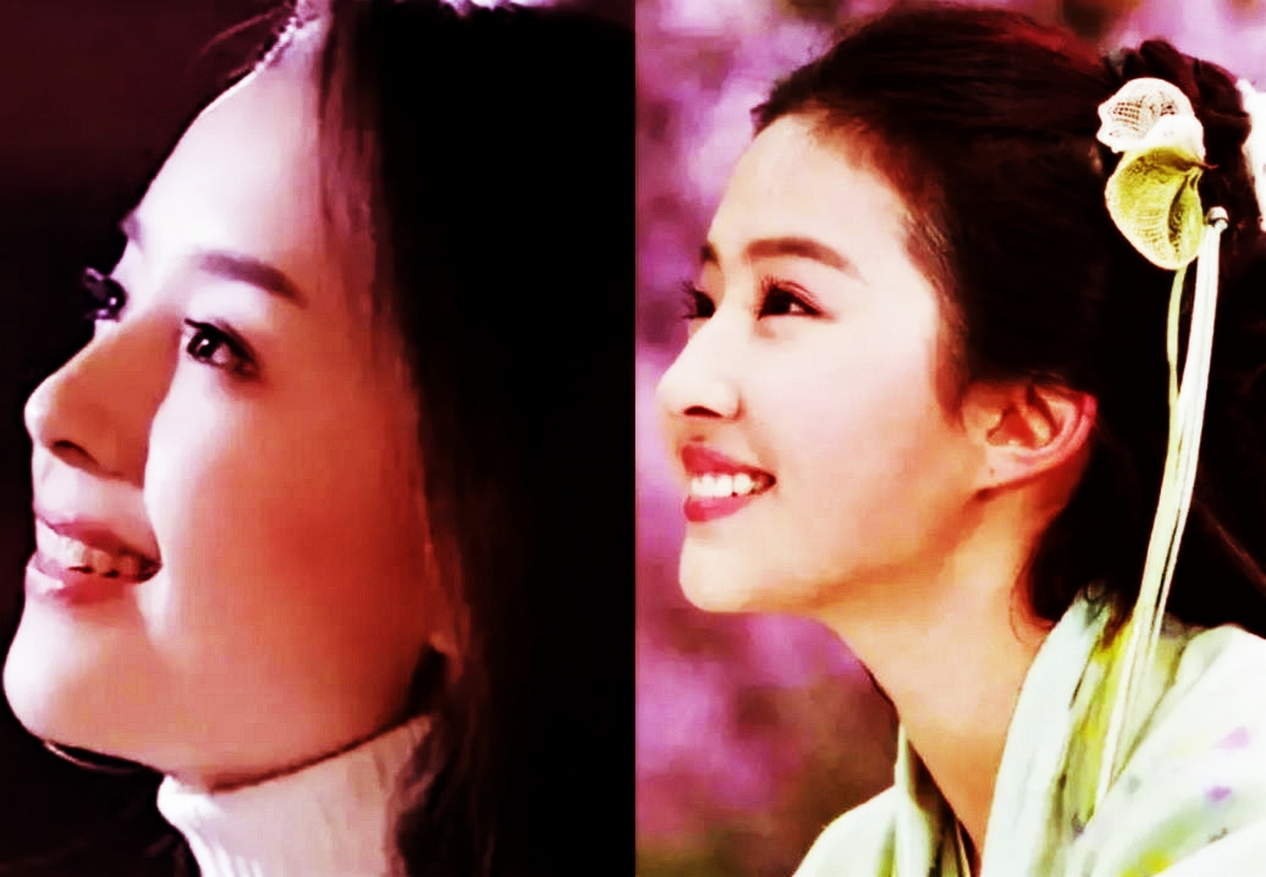 董洁又瘦又矮,大美吗?看看他和刘亦菲的侧面对比就可以找到答案