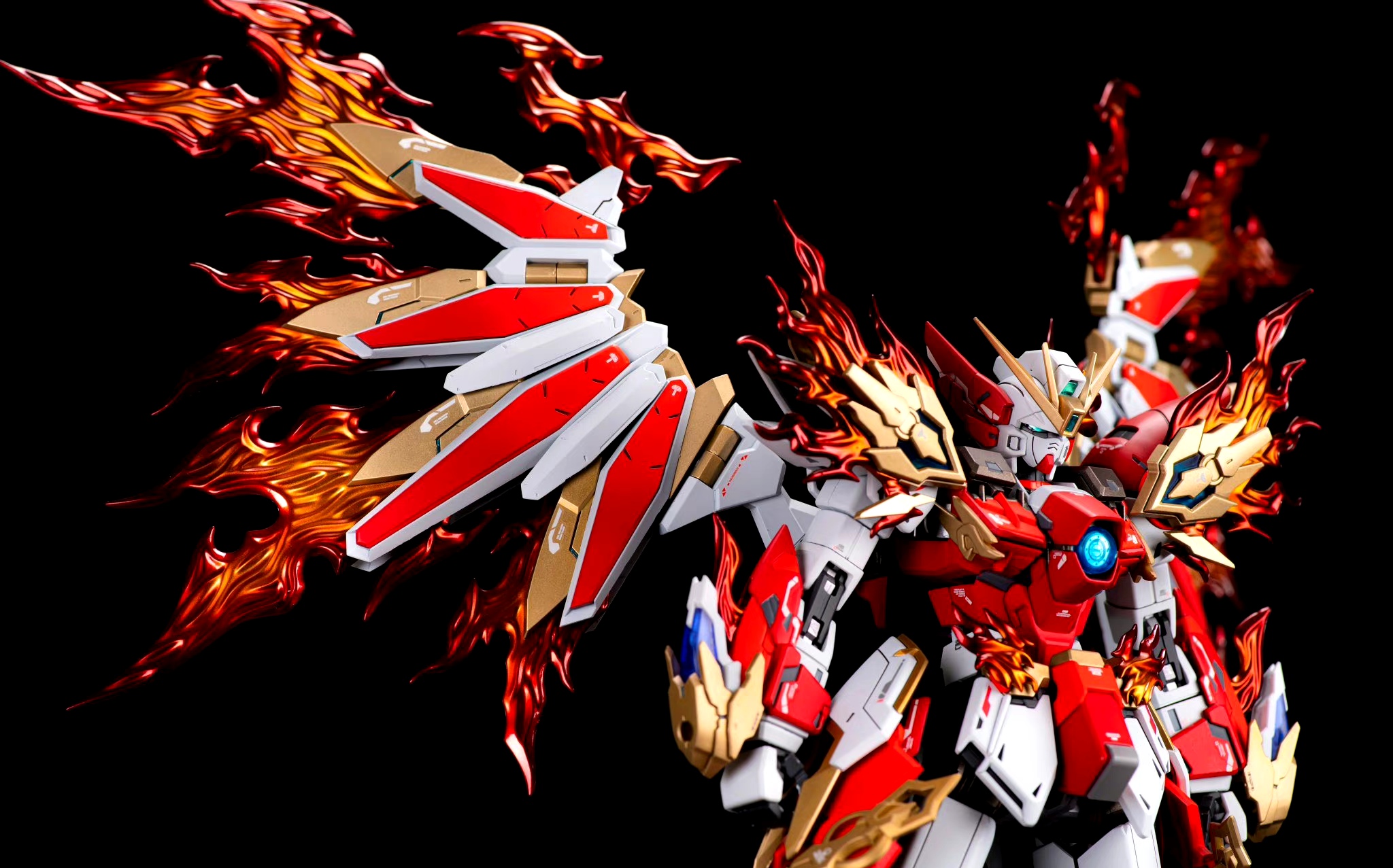 模型欣赏:mg飞翼零式高达改61炎凰