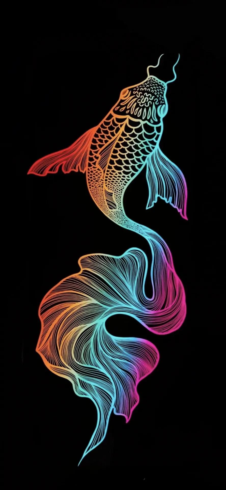 纯黑背景壁纸,每一张看起来都非常简洁,大气