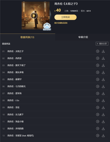 你听了吗！周杰伦新专辑《太阳之子》情怀杀 口碑两级分化上热搜