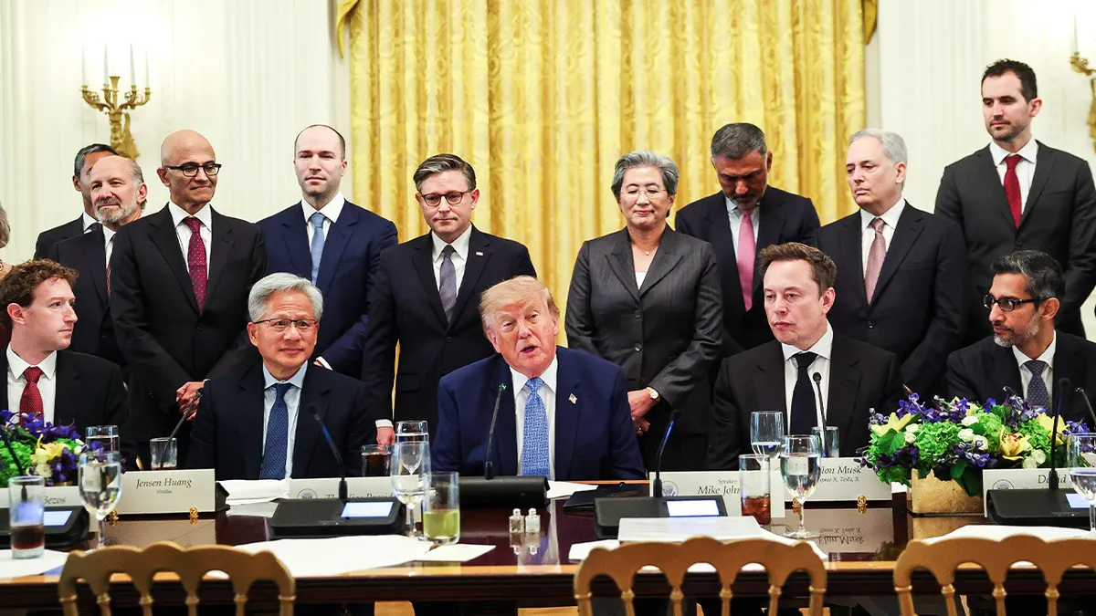 President Donald Trump with AI leaders Sept. 29, 2026, in Washington, DC.  (Kevin Dietsch/Getty Images)