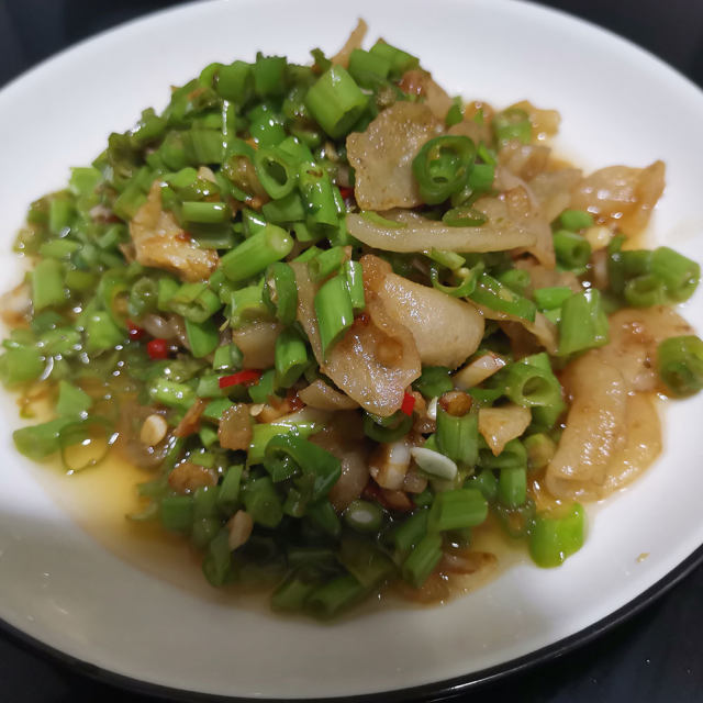 油渣炒空心菜梗,家常快手菜,超级下饭