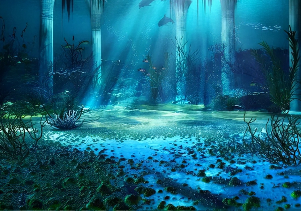 海底宫殿紫水图片