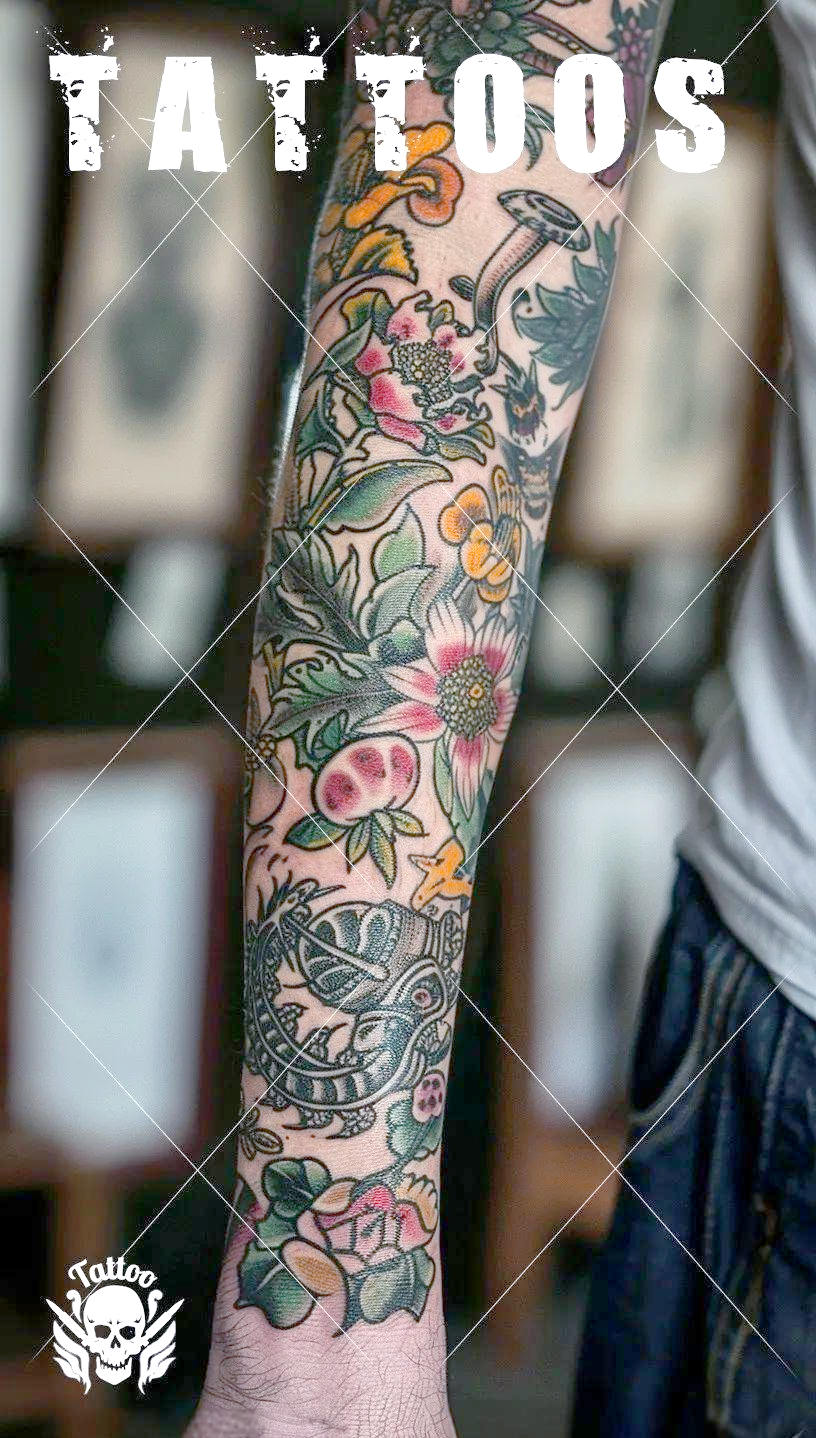 纹身手稿探秘:old school花臂纹身的复古韵味与个性表达