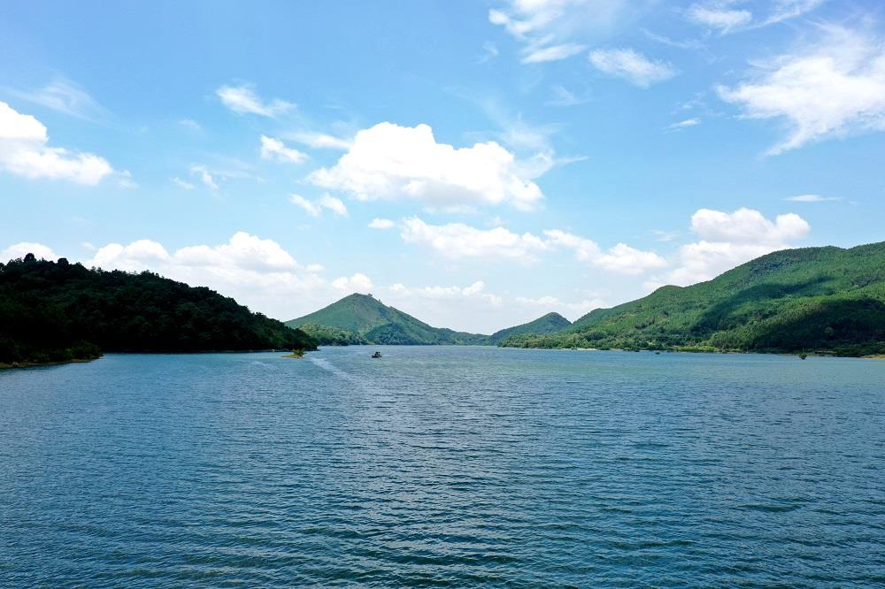 新田 盛夏金陵湖 风景美如画